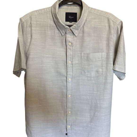 Rails Fairfax Shirt Button Down Short Sleeve Standard Fit Sage Green Size XL - Picture 4 of 10